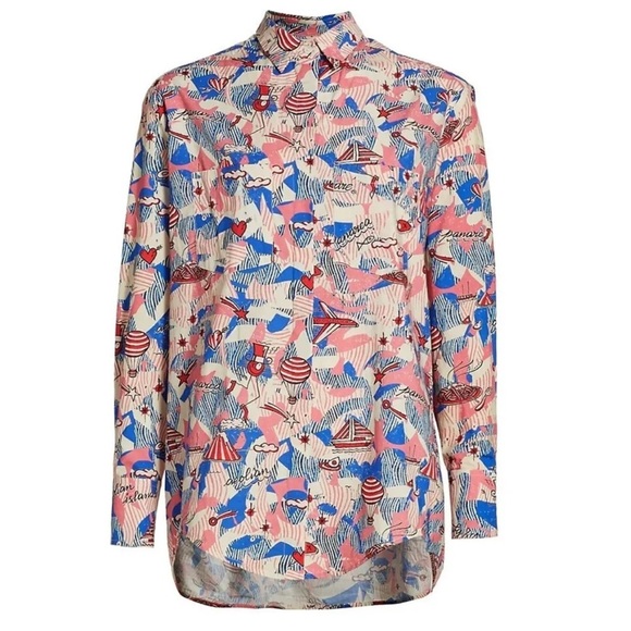 New! Chufy x Andre Saraiva medium vibrant printed front button shirt. - Picture 8 of 16